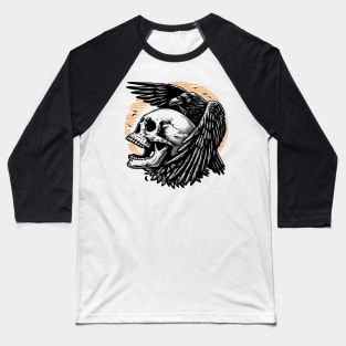 Raven and Skull Baseball T-Shirt